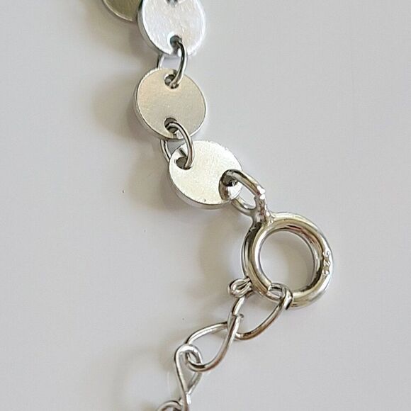 Fine Jewelry Sterling Silver Disc Choker Necklace NEW WITH GIFT BAG - Picture 12 of 13